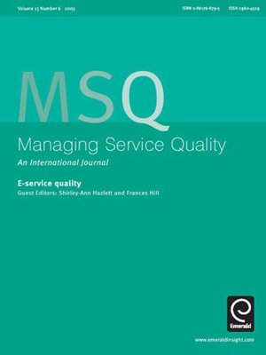 cover image of Managing Service Quality, Volume 13, Issue 6